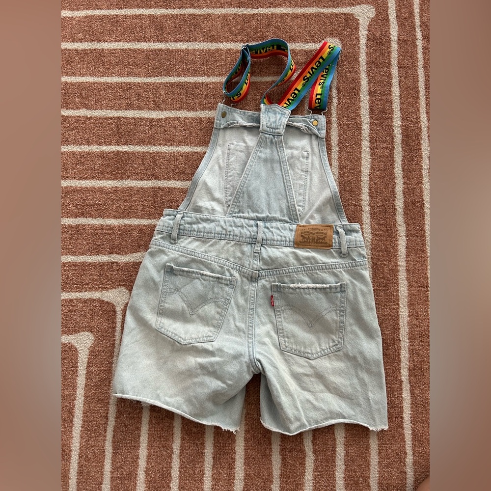 Levi’s GIRLS DENIM SHORTALLS size 10 - Picture 5 of 6